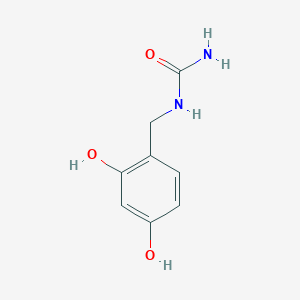 molecular formula C8H10N2O3 B14486299 N-[(2,4-Dihydroxyphenyl)methyl]urea CAS No. 65758-38-5