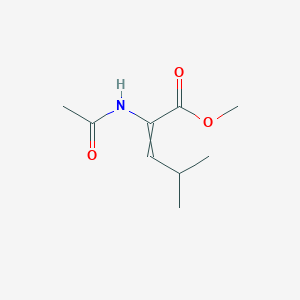 molecular formula C9H15NO3 B14486354 Methyl 2-acetamido-4-methylpent-2-enoate CAS No. 66299-28-3