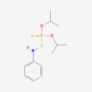 molecular formula C12H20NO2PS2 B14486381 N-di(propan-2-yloxy)phosphinothioylsulfanylaniline CAS No. 66621-47-4