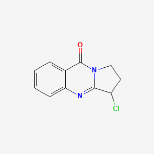 molecular formula C11H9ClN2O B14486433 Pyrrolo[2,1-b]quinazolin-9(1H)-one, 3-chloro-2,3-dihydro- CAS No. 65636-69-3