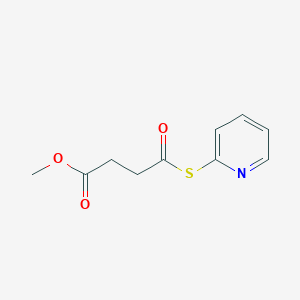 molecular formula C10H11NO3S B14486458 Methyl 4-oxo-4-[(pyridin-2-yl)sulfanyl]butanoate CAS No. 65566-23-6