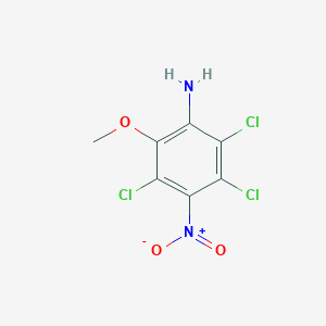molecular formula C7H5Cl3N2O3 B14486510 2,3,5-Trichloro-6-methoxy-4-nitroaniline CAS No. 66015-92-7