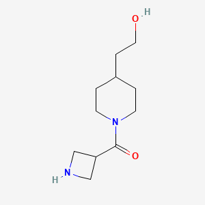 molecular formula C11H20N2O2 B1448652 azetidin-3-yl(4-(2-hydroxyethyl)piperidin-1-yl)methanone CAS No. 1879861-44-5