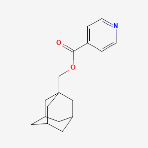 molecular formula C17H21NO2 B14486552 Isonicotinic acid, 1-adamantylmethyl ester CAS No. 64140-41-6