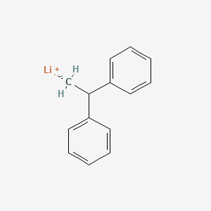 molecular formula C14H13Li B14486582 lithium;1-phenylethylbenzene CAS No. 64740-52-9