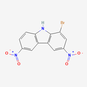 molecular formula C12H6BrN3O4 B14486637 1-Bromo-3,6-dinitro-9H-carbazole CAS No. 64032-84-4