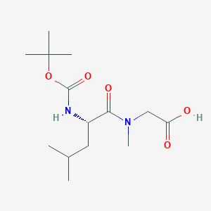molecular formula C14H26N2O5 B14486666 N-(tert-Butoxycarbonyl)-L-leucyl-N-methylglycine CAS No. 65365-33-5