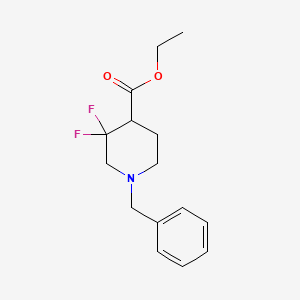 molecular formula C15H19F2NO2 B1448669 Ethyl 1-benzyl-3,3-difluoropiperidine-4-carboxylate CAS No. 1303972-84-0