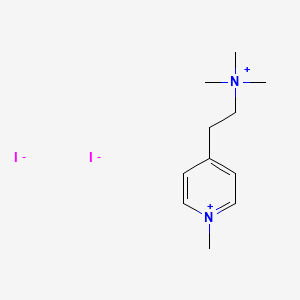 molecular formula C11H20I2N2 B14486704 Pyridinium, 1-methyl-4-((trimethylammonio)ethyl)-, diiodide CAS No. 63681-04-9