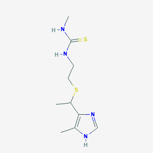 molecular formula C10H18N4S2 B14486717 N-Methyl-N'-(2-{[1-(5-methyl-1H-imidazol-4-yl)ethyl]sulfanyl}ethyl)thiourea CAS No. 66287-42-1