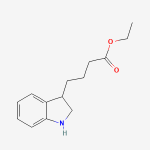 molecular formula C14H19NO2 B14486719 Ethyl 4-(2,3-dihydro-1H-indol-3-YL)butanoate CAS No. 64802-52-4