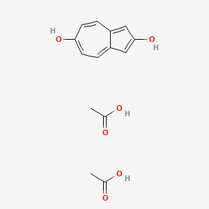 molecular formula C14H16O6 B14486732 Acetic acid;azulene-2,6-diol CAS No. 63752-76-1