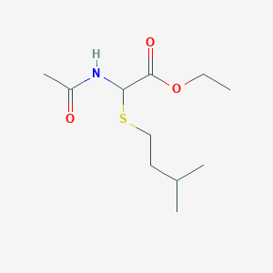 molecular formula C11H21NO3S B14486739 Ethyl acetamido[(3-methylbutyl)sulfanyl]acetate CAS No. 66569-35-5