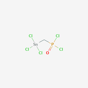 molecular formula CH2Cl5OPSn B14486765 [(Trichlorostannyl)methyl]phosphonic dichloride CAS No. 64423-21-8