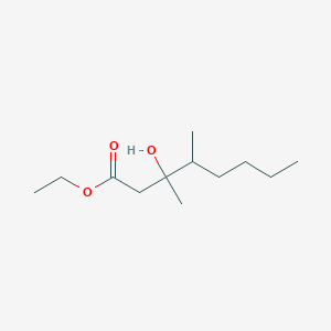 molecular formula C12H24O3 B14486779 Ethyl 3-hydroxy-3,4-dimethyloctanoate CAS No. 65790-83-2