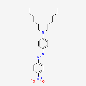 molecular formula C24H34N4O2 B14486782 N,N-Dihexyl-4-[(E)-(4-nitrophenyl)diazenyl]aniline CAS No. 64193-76-6