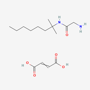 molecular formula C15H28N2O5 B14486843 2-amino-N-(2-methyloctan-2-yl)acetamide;but-2-enedioic acid CAS No. 65822-56-2