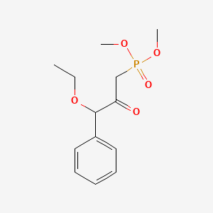 molecular formula C13H19O5P B14486883 Dimethyl (3-ethoxy-2-oxo-3-phenylpropyl)phosphonate CAS No. 64079-73-8