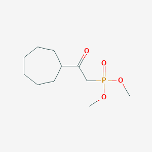 molecular formula C11H21O4P B14486893 Dimethyl (2-cycloheptyl-2-oxoethyl)phosphonate CAS No. 65921-73-5