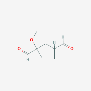 molecular formula C8H14O3 B14486900 Pentanedial, 2-(hydroxymethyl)-2,4-dimethyl- CAS No. 63951-48-4