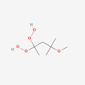 molecular formula C7H16O5 B14486929 4-Methoxy-4-methylpentane-2,2-diperoxol CAS No. 64725-56-0