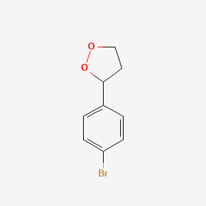 molecular formula C9H9BrO2 B14486931 3-(4-Bromophenyl)-1,2-dioxolane CAS No. 64884-64-6