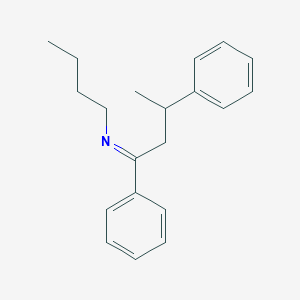 molecular formula C20H25N B14487047 (1E)-N-Butyl-1,3-diphenylbutan-1-imine CAS No. 64636-44-8