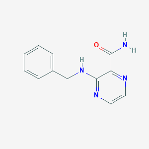 molecular formula C12H12N4O B14487085 3-(Benzylamino)pyrazine-2-carboxamide CAS No. 64344-97-4