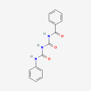 molecular formula C15H13N3O3 B14487114 Benzamide, N-[[[(phenylamino)carbonyl]amino]carbonyl]- CAS No. 63585-44-4