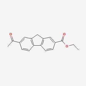 molecular formula C18H16O3 B14487124 Ethyl 7-acetyl-9H-fluorene-2-carboxylate CAS No. 63715-83-3