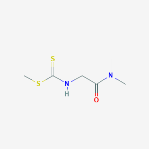 molecular formula C6H12N2OS2 B14487135 N,N-Dimethyl-N~2~-[(methylsulfanyl)carbonothioyl]glycinamide CAS No. 65243-06-3