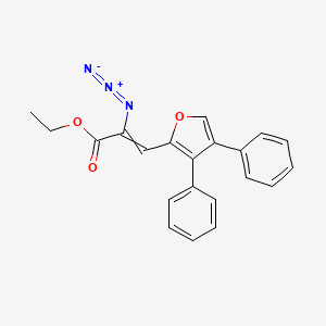 molecular formula C21H17N3O3 B14487167 Ethyl 2-azido-3-(3,4-diphenylfuran-2-yl)prop-2-enoate CAS No. 63874-12-4