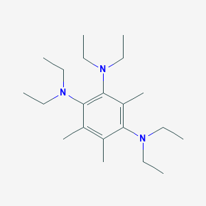 molecular formula C21H39N3 B14487191 N~1~,N~1~,N~2~,N~2~,N~4~,N~4~-Hexaethyl-3,5,6-trimethylbenzene-1,2,4-triamine CAS No. 64672-96-4