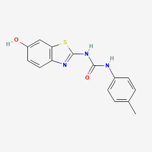 molecular formula C15H13N3O2S B14487260 N-(6-Hydroxy-1,3-benzothiazol-2-yl)-N'-(4-methylphenyl)urea CAS No. 63650-40-8