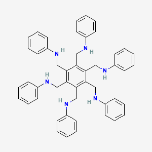 molecular formula C48H48N6 B14487293 N,N',N'',N''',N'''',N'''''-[Benzene-1,2,3,4,5,6-hexaylhexakis(methylene)]hexaaniline CAS No. 64671-48-3