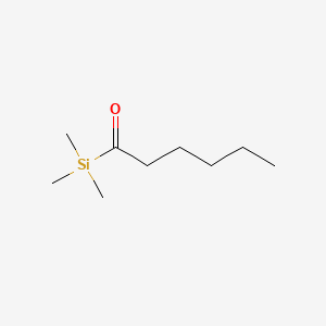 molecular formula C9H20OSi B14487331 Silane, trimethyl(1-oxohexyl)- CAS No. 63578-18-7