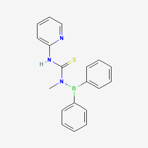 molecular formula C19H18BN3S B14487374 N-(Diphenylboranyl)-N-methyl-N'-pyridin-2-ylthiourea CAS No. 63711-84-2