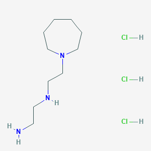 molecular formula C10H26Cl3N3 B1448740 (2-Aminoethyl)[2-(azepan-1-yl)ethyl]amine trihydrochloride CAS No. 1803587-31-6