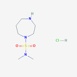 molecular formula C7H18ClN3O2S B1448741 N,N-dimethyl-1,4-diazepane-1-sulfonamide hydrochloride CAS No. 1803580-76-8