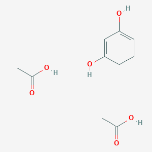 molecular formula C10H16O6 B14487418 Acetic acid;cyclohexa-1,3-diene-1,3-diol CAS No. 65883-46-7