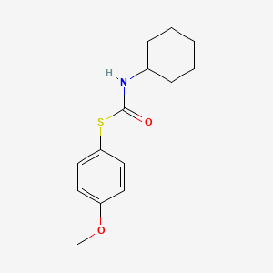molecular formula C14H19NO2S B14487423 S-(4-Methoxyphenyl) cyclohexylcarbamothioate CAS No. 65236-05-7
