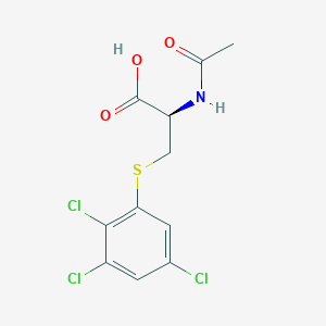 molecular formula C11H10Cl3NO3S B14487455 N-Acetyl-S-(2,3,5-trichlorophenyl)-L-cysteine CAS No. 64636-26-6
