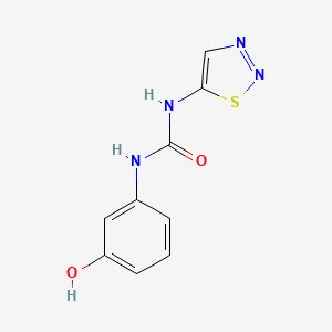 molecular formula C9H8N4O2S B14487460 N-(3-Hydroxyphenyl)-N'-1,2,3-thiadiazol-5-ylurea CAS No. 65647-50-9