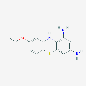 molecular formula C14H15N3OS B14487500 8-Ethoxy-10H-phenothiazine-1,3-diamine CAS No. 63596-71-4