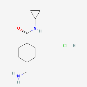 molecular formula C11H21ClN2O B1448753 4-Aminomethylcyclohexanecarboxylic acid cyclopropylamide, hydrochloride CAS No. 2205415-30-9