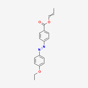molecular formula C18H18N2O3 B14487550 Prop-1-en-1-yl 4-[(E)-(4-ethoxyphenyl)diazenyl]benzoate CAS No. 64581-03-9