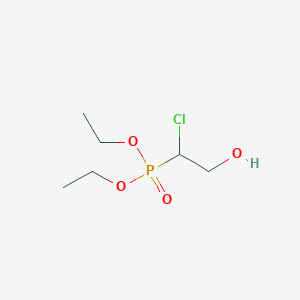 molecular formula C6H14ClO4P B14487589 Diethyl (1-chloro-2-hydroxyethyl)phosphonate CAS No. 65345-02-0