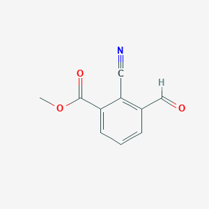 molecular formula C10H7NO3 B1448759 Methyl 2-cyano-3-formylbenzoate CAS No. 2059971-59-2