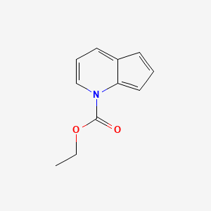 molecular formula C11H11NO2 B14487605 Ethyl 1H-cyclopenta[b]pyridine-1-carboxylate CAS No. 63671-56-7