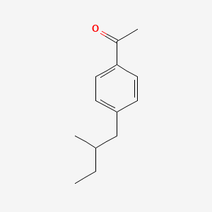 molecular formula C13H18O B14487661 1-[4-(2-Methylbutyl)phenyl]ethanone CAS No. 65134-00-1